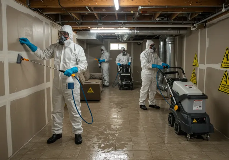 Basement Moisture Removal and Structural Drying process in Crawford County, GA